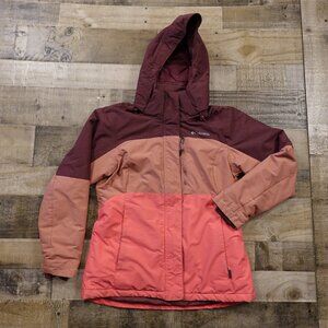 Columbia Omni-Tech Ski Jacket Women’s Medium Colorblock Hooded Omni-Heat